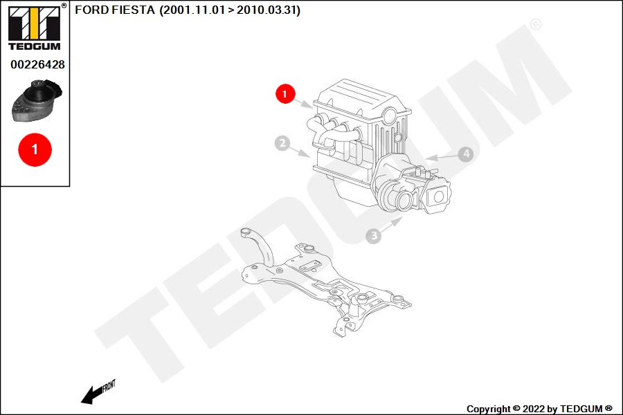 Подушка ДВС правая - TEDGUM 00226428