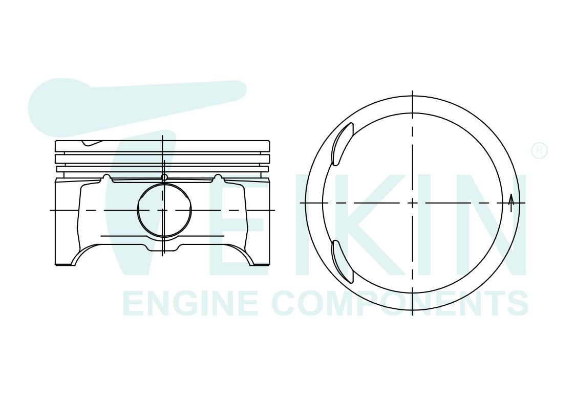 Поршень без колец mazda l3 d87.5 std (l3y5-11-0 - Teikin 42205STD