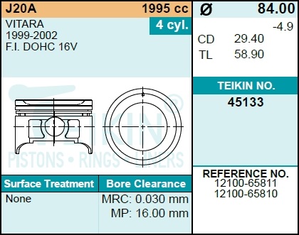 Поршни - Teikin 45133STD