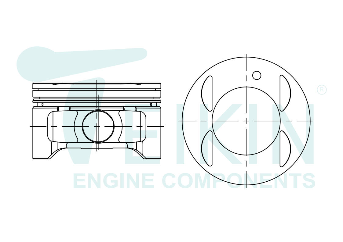 Поршни без колец на 6 цил. toyota 3mz-fe 3,3 v6 rx - Teikin 46357050