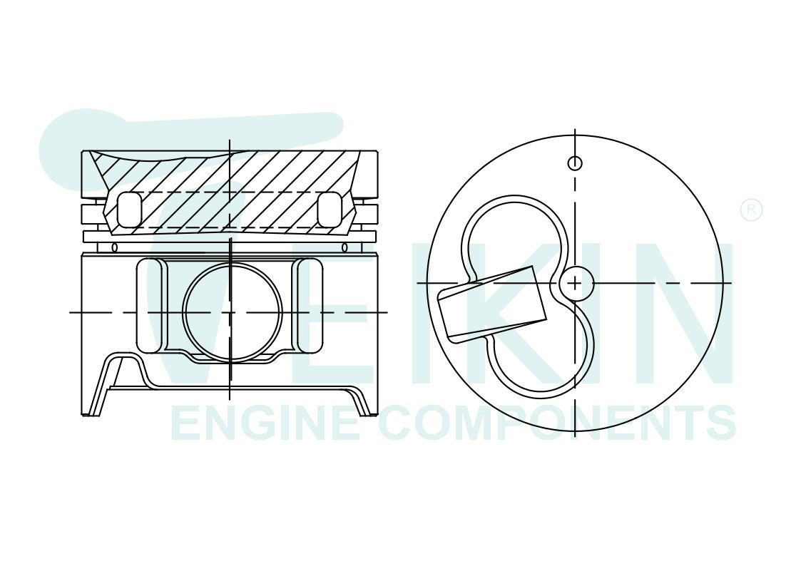 Поршень без колец toyota 3c d86.0+050 (13101-641 - Teikin 46629A0.50