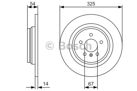 Диск тормозной задний (325x14) - Bosch 0 986 479 D10