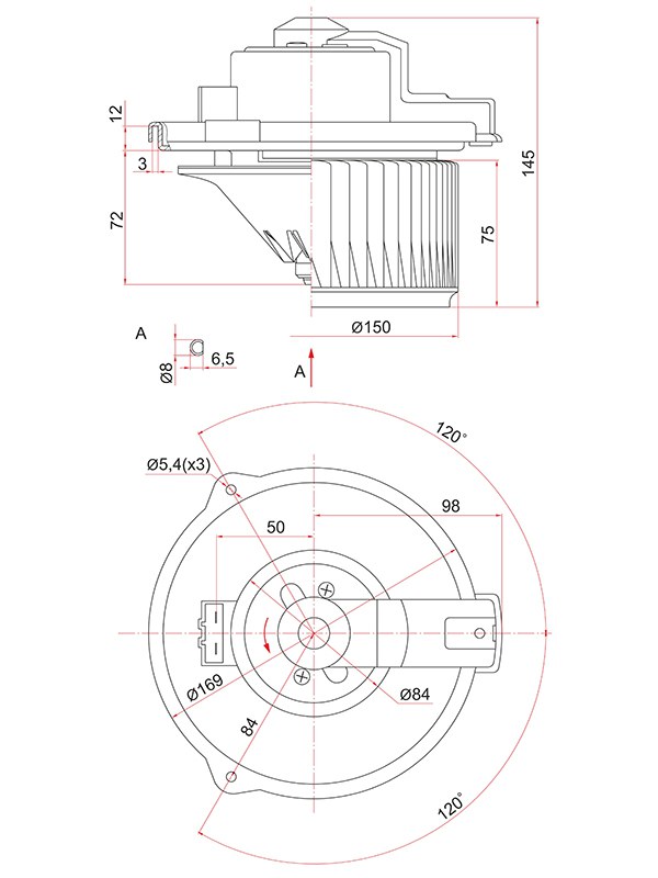 Мотор отопителя салона toyota ipsum #xm1# 96-01/ca - SAT ST8710333040