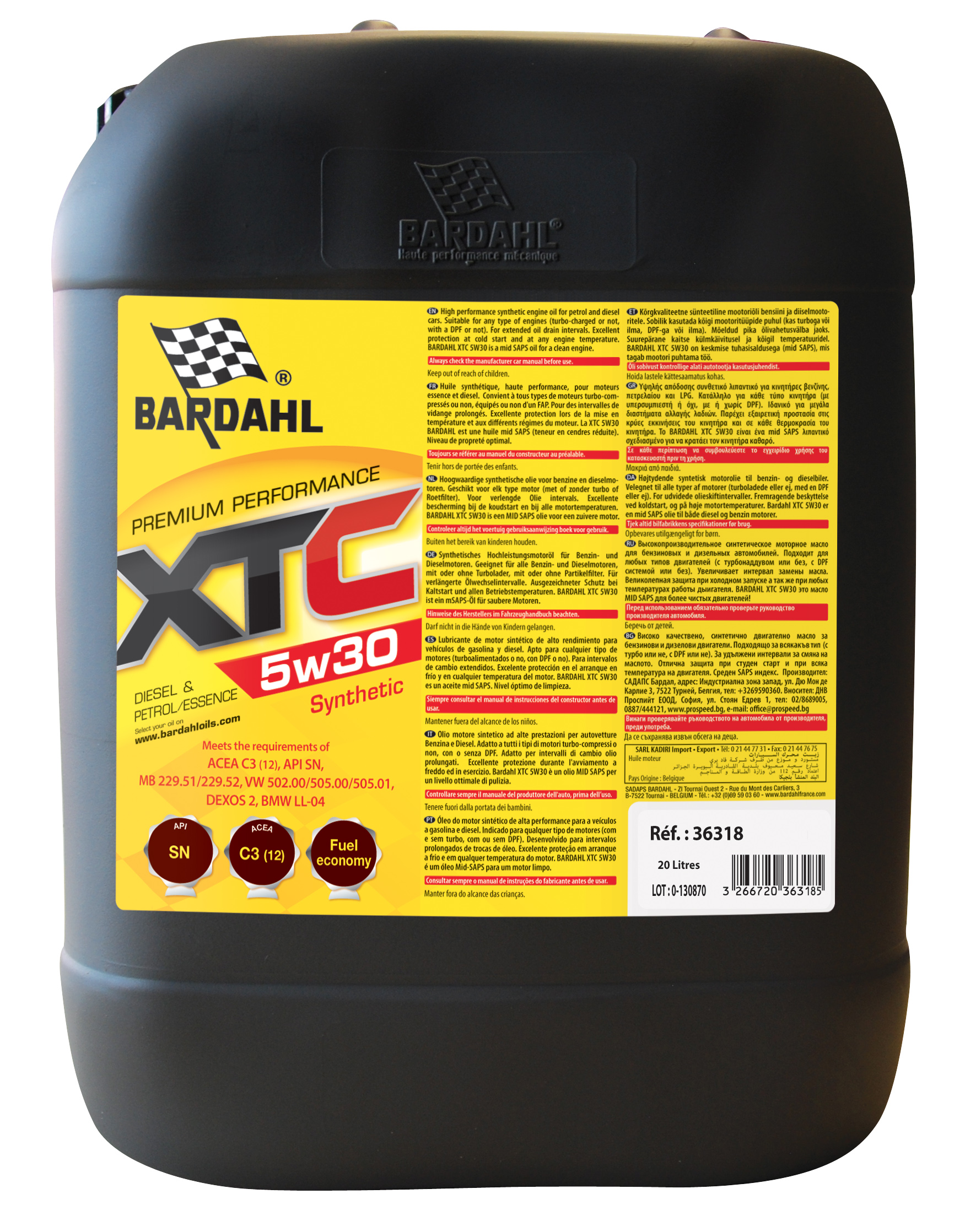5W30 XTC SN 20L (синт. моторное масло)