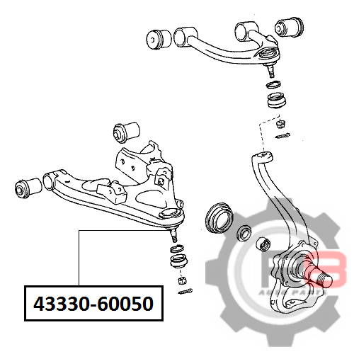Шаровая ПЕР нижн рычага - R8 R84333060050