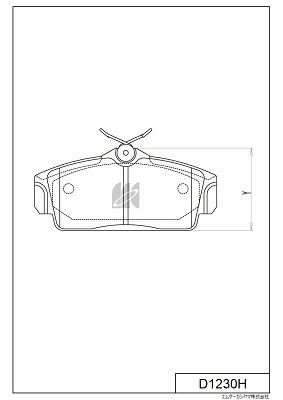 Колодки тормозные, передние d1230h | перед | - Kashiyama D1230H
