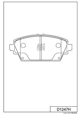 Колодки тормозные, передние d1247 | перед | - Kashiyama D1247H