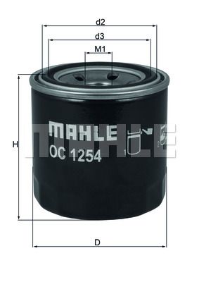 Фильтр масляный - Mahle OC1254