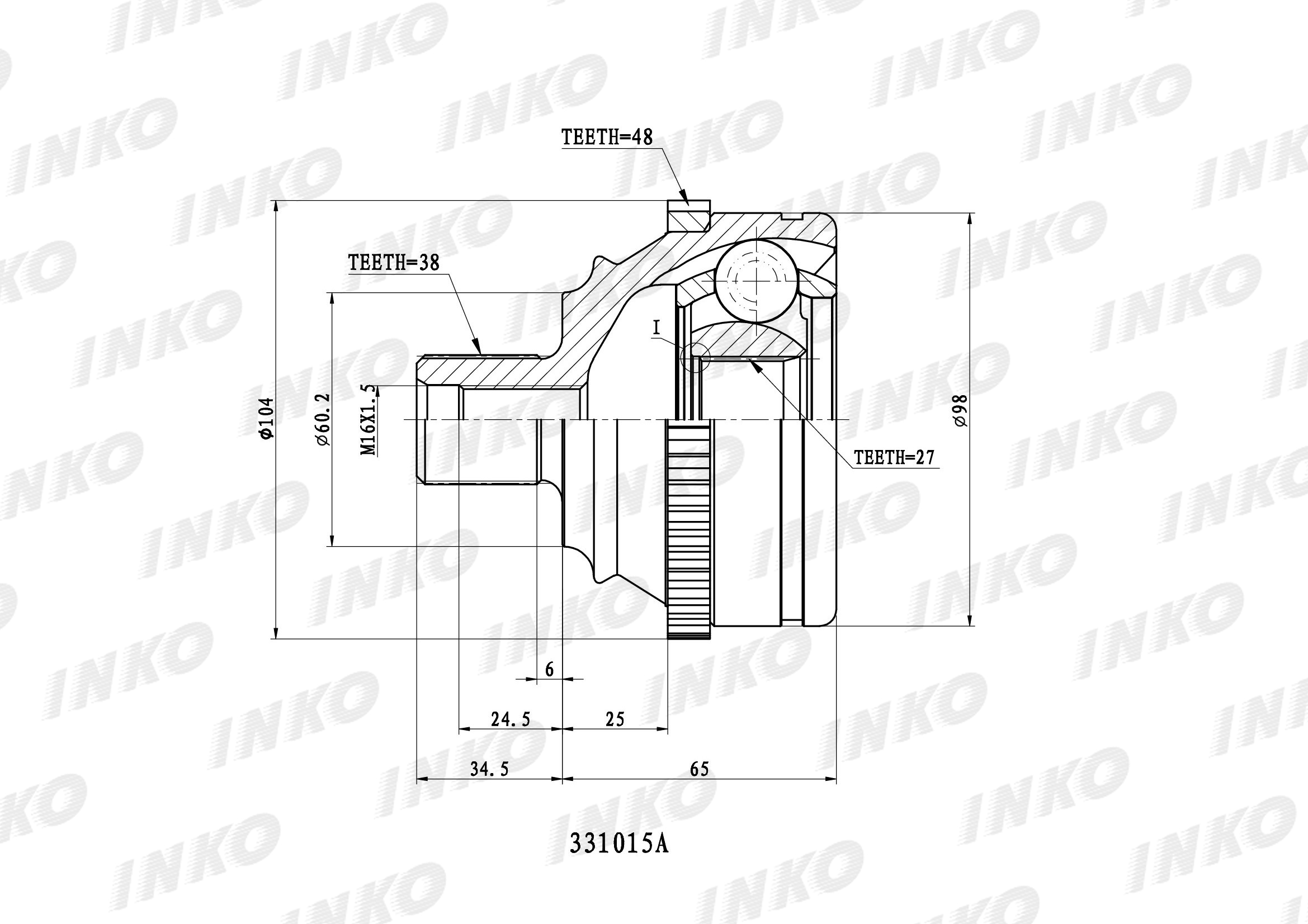 Inko 331012 шрус внешний 38/33. Inko 301019 шрус внешний 38/33. Inko 331022 шрус внешний38/29. Inko 301017 шрус внешний 38/27.