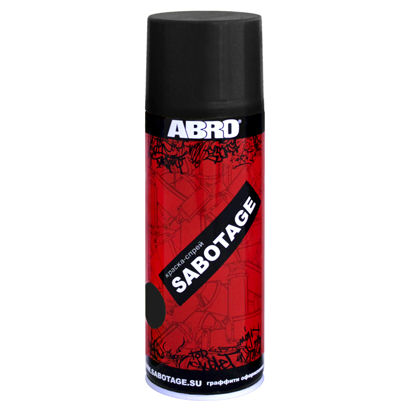 Краска-спрей abro sabotage №004 черный матовый - ABRO SPG-004