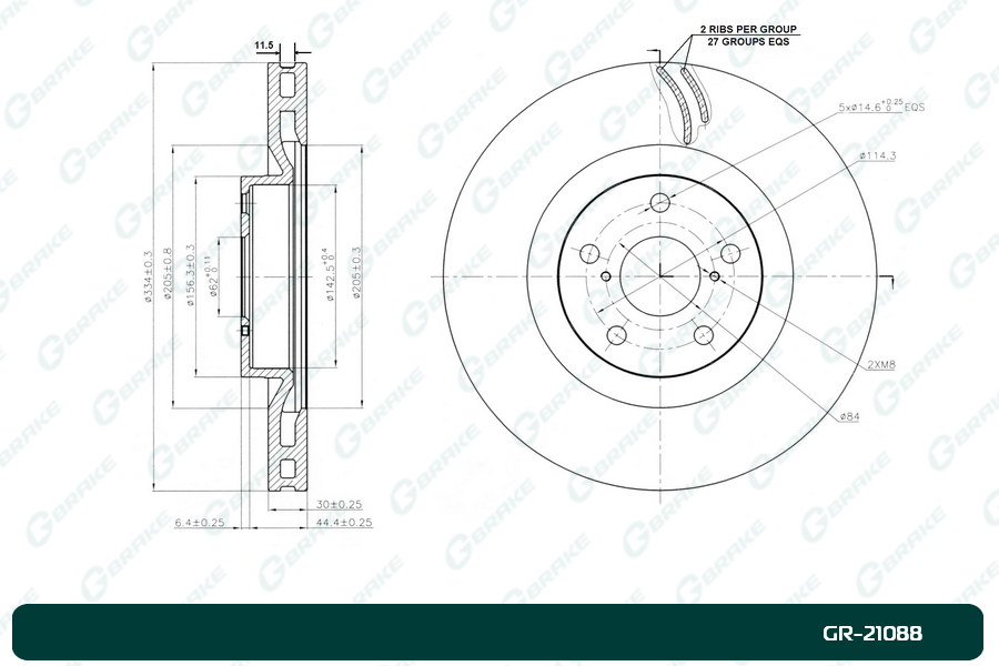 Диск тормозной G-brake gr-21088 - G-brake GR-21088