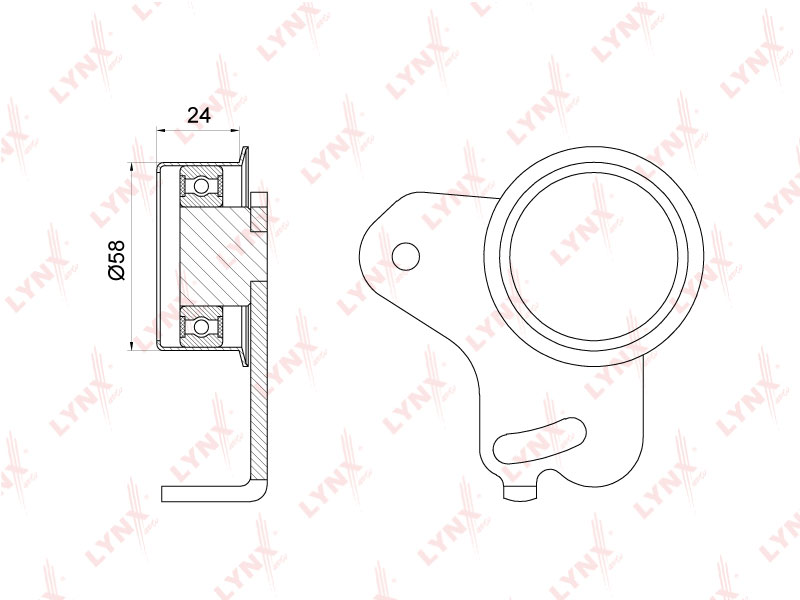 Ролик натяжной ремня грм LYNXauto PB-1328 1793₽