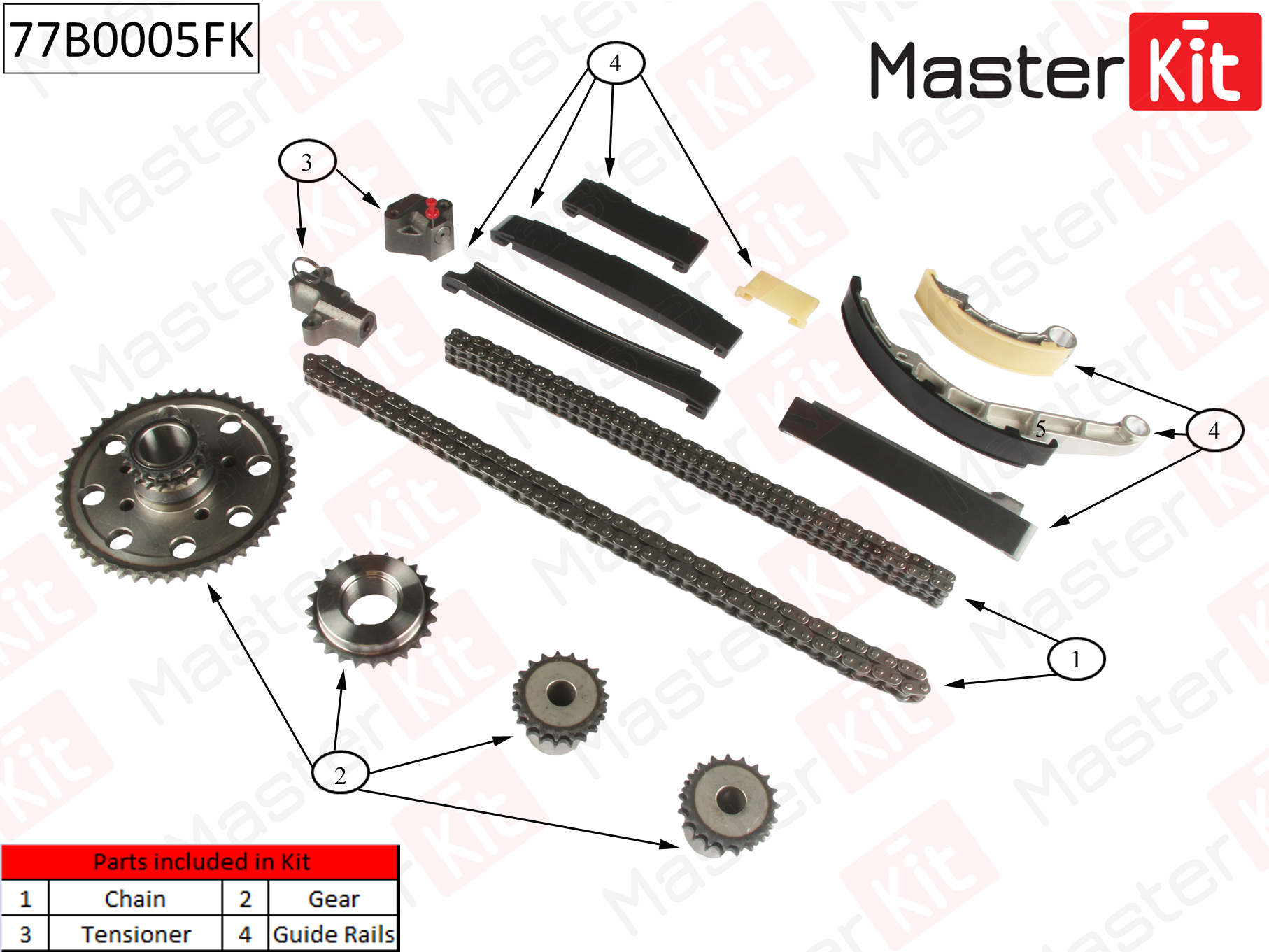Комплект цепи ГРМ - Master KiT 77B0005FK