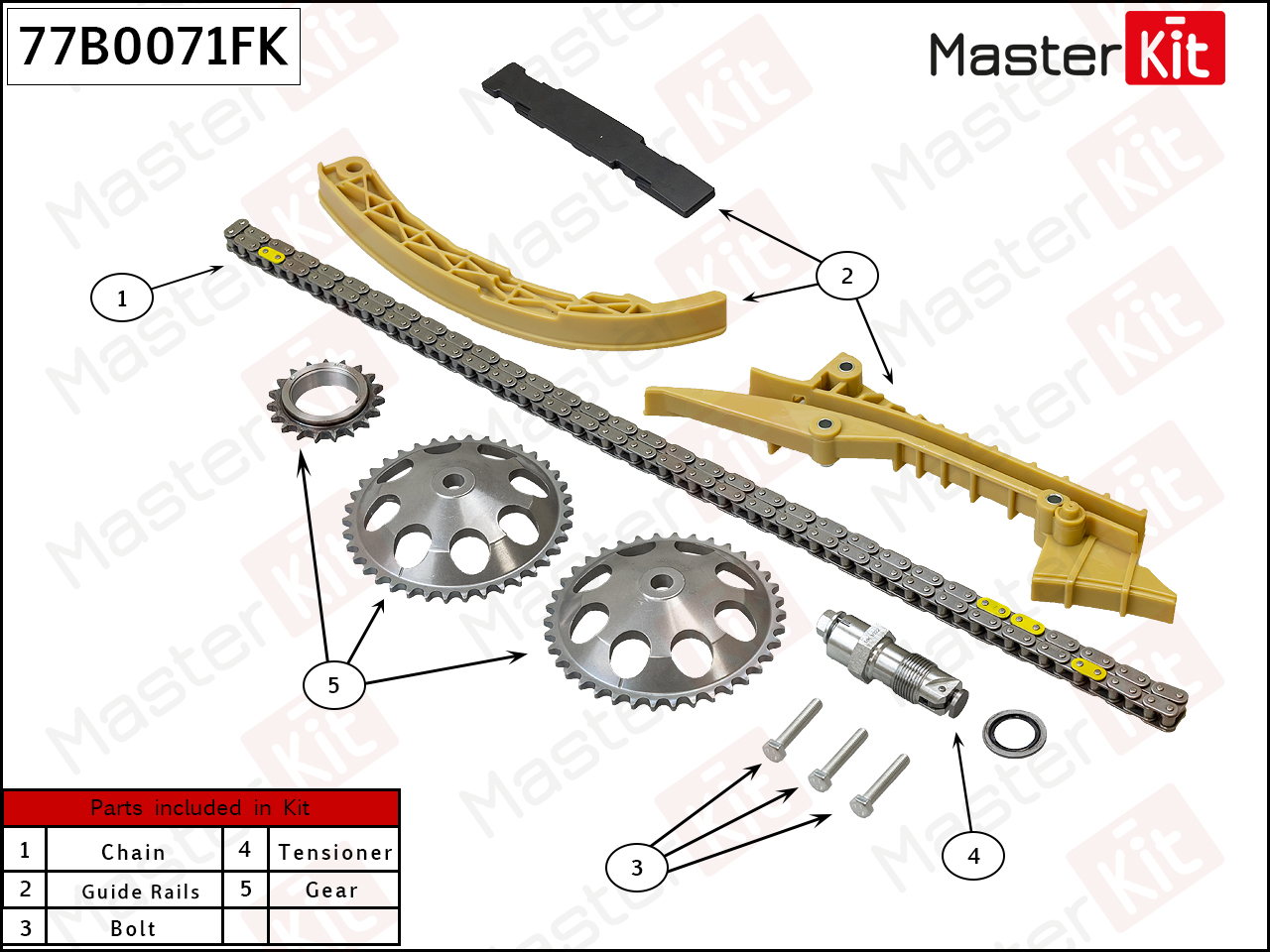 Комплект цепи ГРМ - Master KiT 77B0071FK