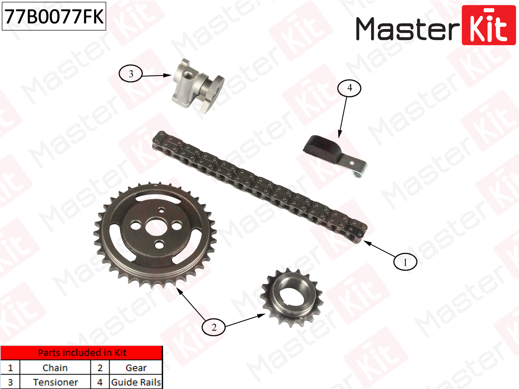 Комплект цепи ГРМ - Master KiT 77B0077FK