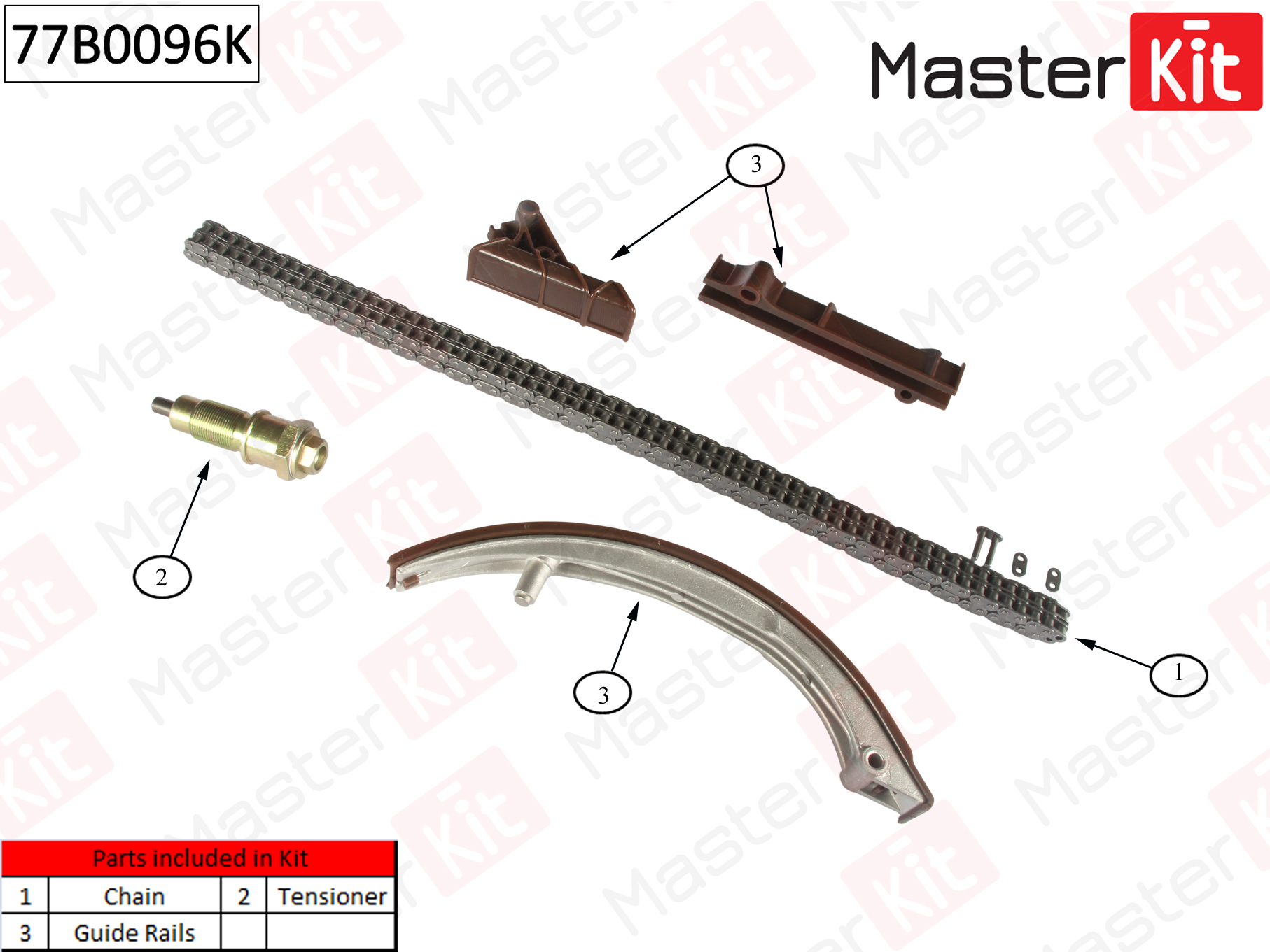 Комплект цепи ГРМ - Master KiT 77B0096K