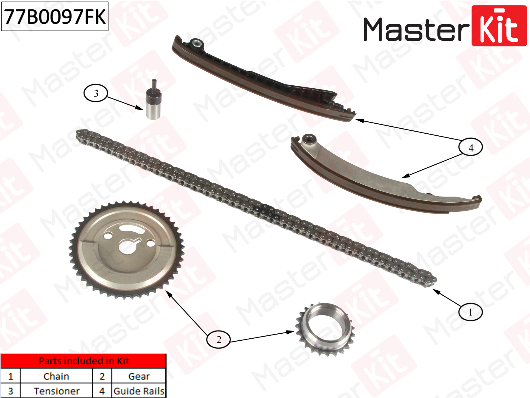 Комплект цепи ГРМ - Master KiT 77B0097FK