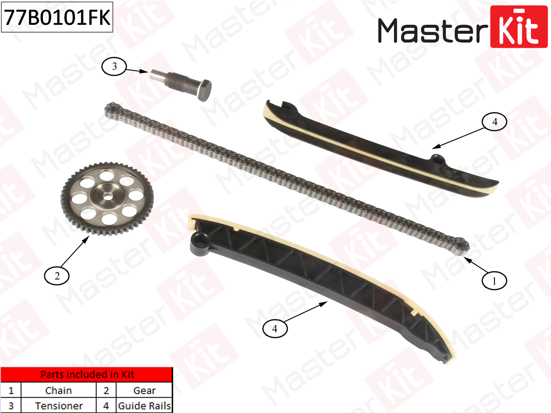 Комплект цепи ГРМ - Master KiT 77B0101FK