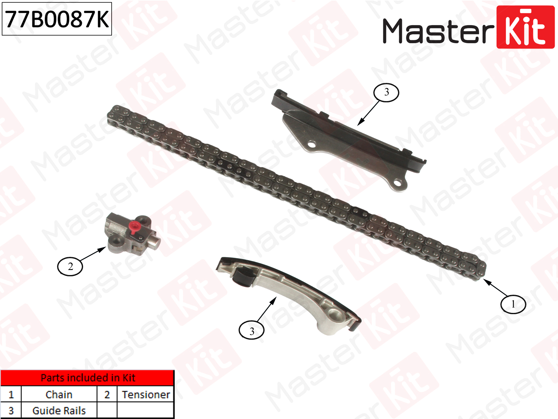 Комплект цепи ГРМ - Master KiT 77B0087K