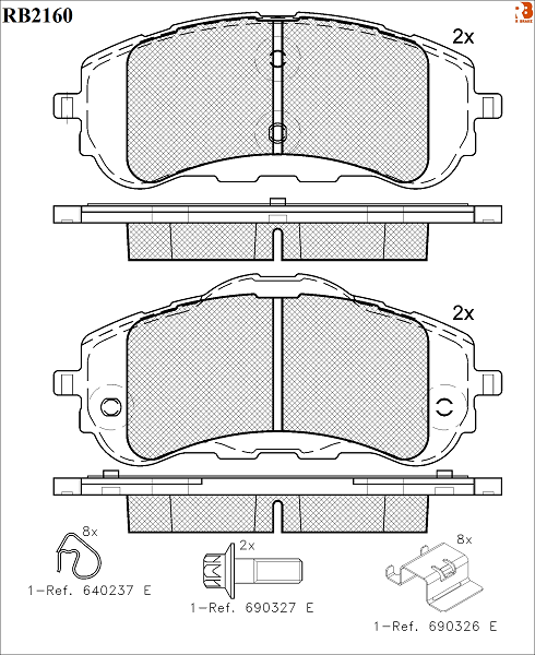 Колодки тормозные дисковые - R brake RB2160