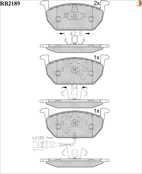 Колодки тормозные дисковые - R brake RB2189