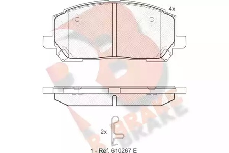 Колодки тормозные дисковые - R brake RB1705