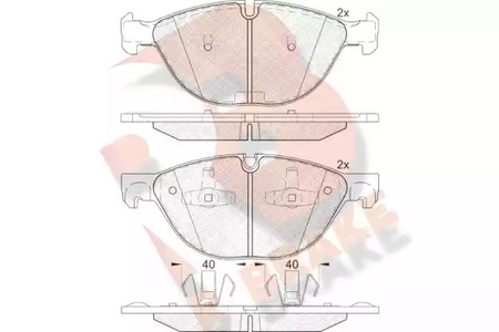 Колодки тормозные дисковые - R brake RB1905