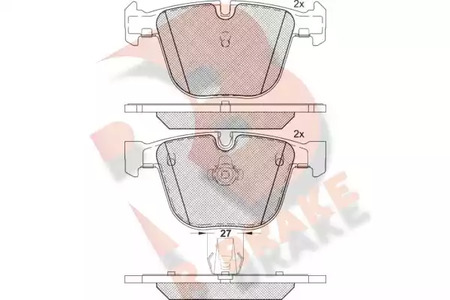 Колодки тормозные дисковые | перед | - R brake RB1949