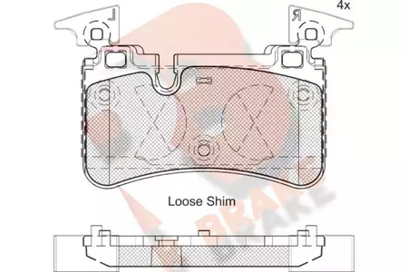 Колодки тормозные дисковые - R brake RB2209
