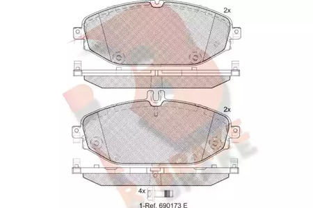 Колодки тормозные дисковые - R brake RB2213