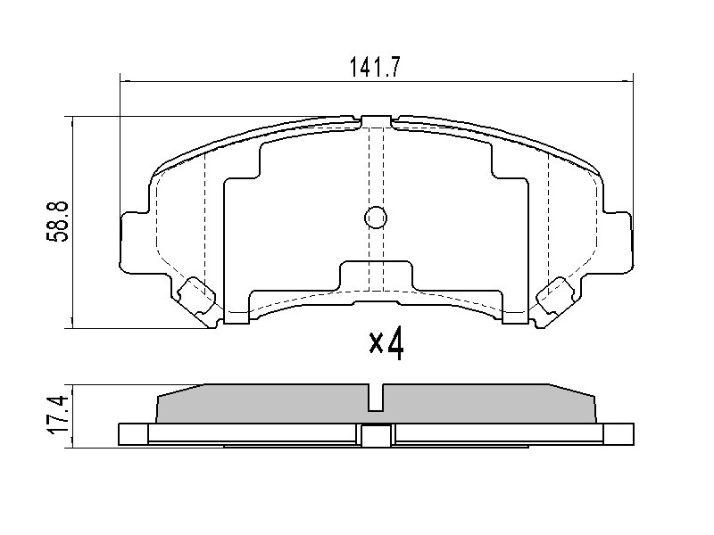 St-d1m60-je00a Тормозные колодки FR Nissan | перед | - SAT ST-D1M60-JE00A