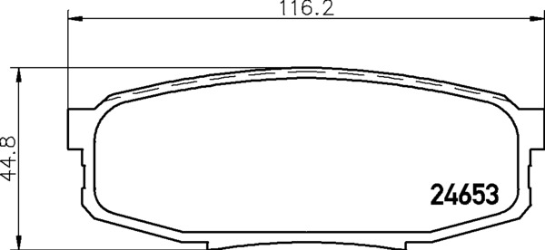 Колодки тормозные дисковые | зад | (pf-1542) - Nisshinbo NP1064