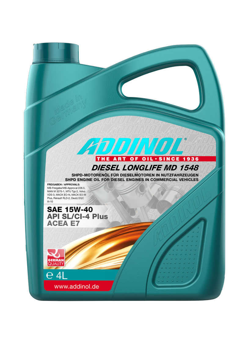 Масло 15w40 4л addinol Diesel Longlife ci-4 Plus/SL мин. - Addinol 4014766250803