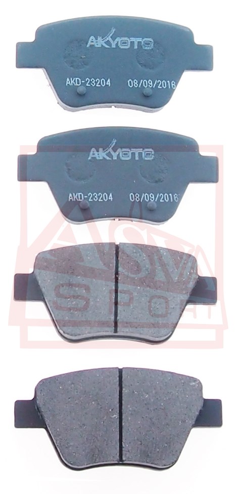 Колодки тормозные дисковые задние - Akyoto AKD-23204
