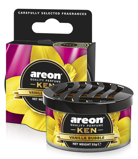 Освежитель воздуха areon KEN blister Vanilla Bubble/ Ванила Бабл, банка древесн.опилки - AREON 704AKB15