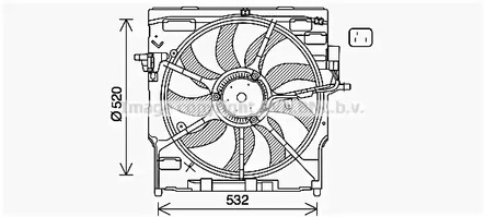 Вентилятор радиатора - AVA BW7565