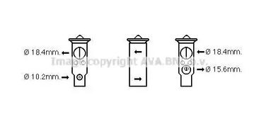 Клапан расширительный системы кондиционирования - AVA TO1710