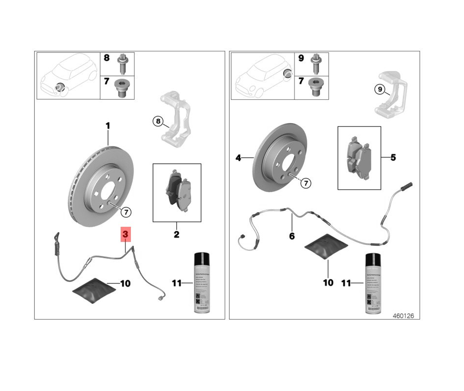 Датчик износа тормозных колодок BMW 34356890788 4742₽