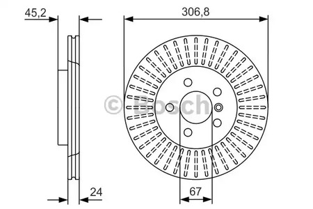 0 986 479 C93_диск тормозной передний! BMW f45/f46/f48 1.5-2.0i/D 14> - Bosch 0986479C93