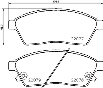 Колодки тормозные дисковые | перед | - Brembo P09009