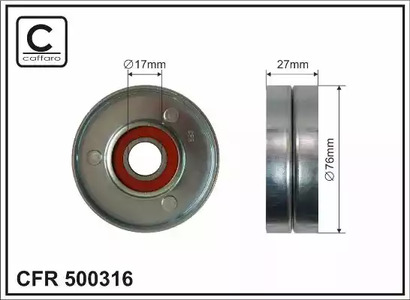 Натяжной ролик, поликлиновой ремень - Caffaro 500316