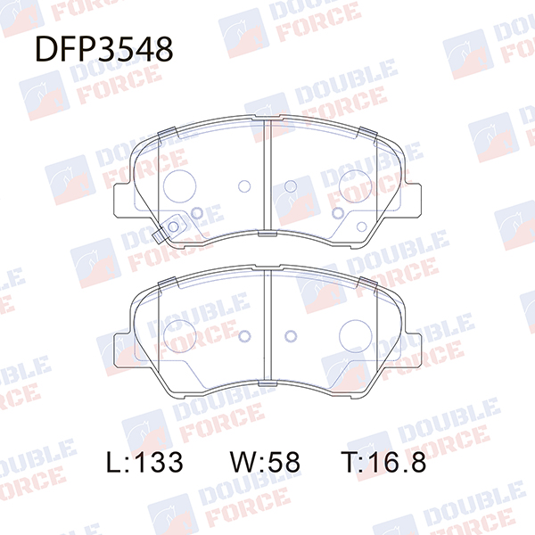 Колодки тормозные дисковые Double Force | перед | - DOUBLE FORCE DFP3548