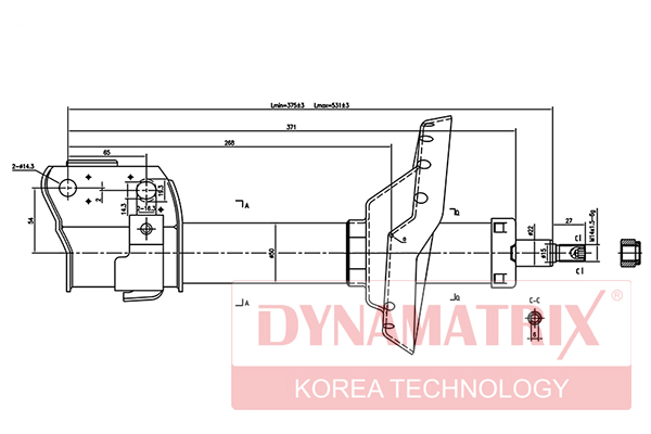 Амортизатор подвески газонаполненный DYNAMATRIX                DSA334374