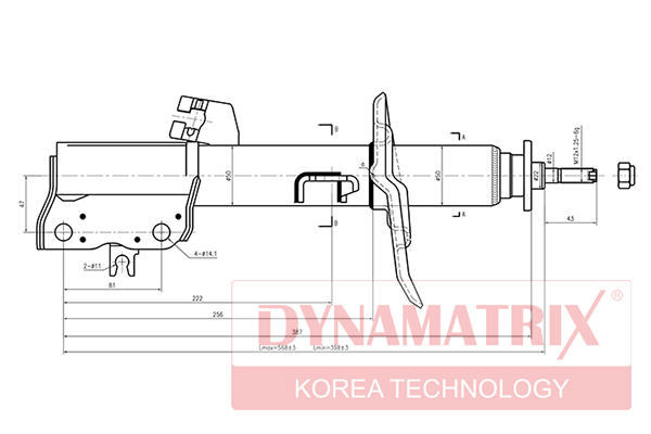 Амортизатор подвески газонаполненный DYNAMATRIX                DSA339196