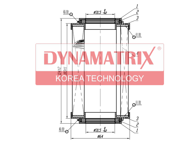 Фильтр масляный вставка - DYNAMATRIX DOFX153D1
