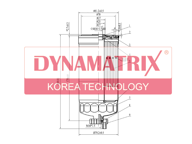 Фильтр топливный - DYNAMATRIX DFFC69