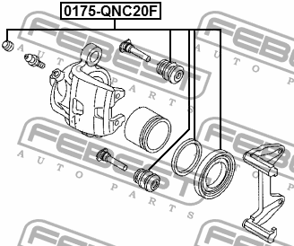 Ремкомплект суппорта тормозного переднего на обе стороны перед прав лев Febest 0175-QNC20F Дайхатсу Тойота 985₽