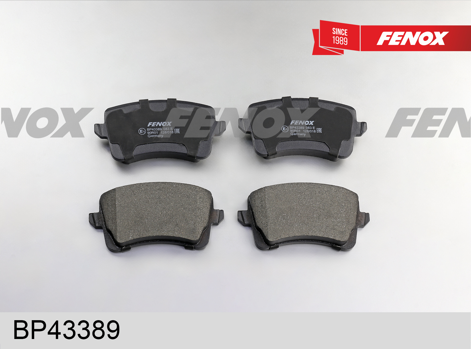 Колодки тормозные дисковые | зад прав/лев | - Fenox BP43389