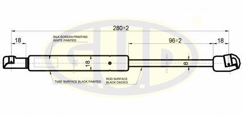 Амортизатор багажника audi 80, 80 quatro (8c,b4) 0 - GUD GGS020113