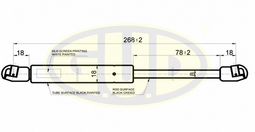 Амортизатор багажника NIS primera (p12) 03/02- 510 - GUD GGS020365